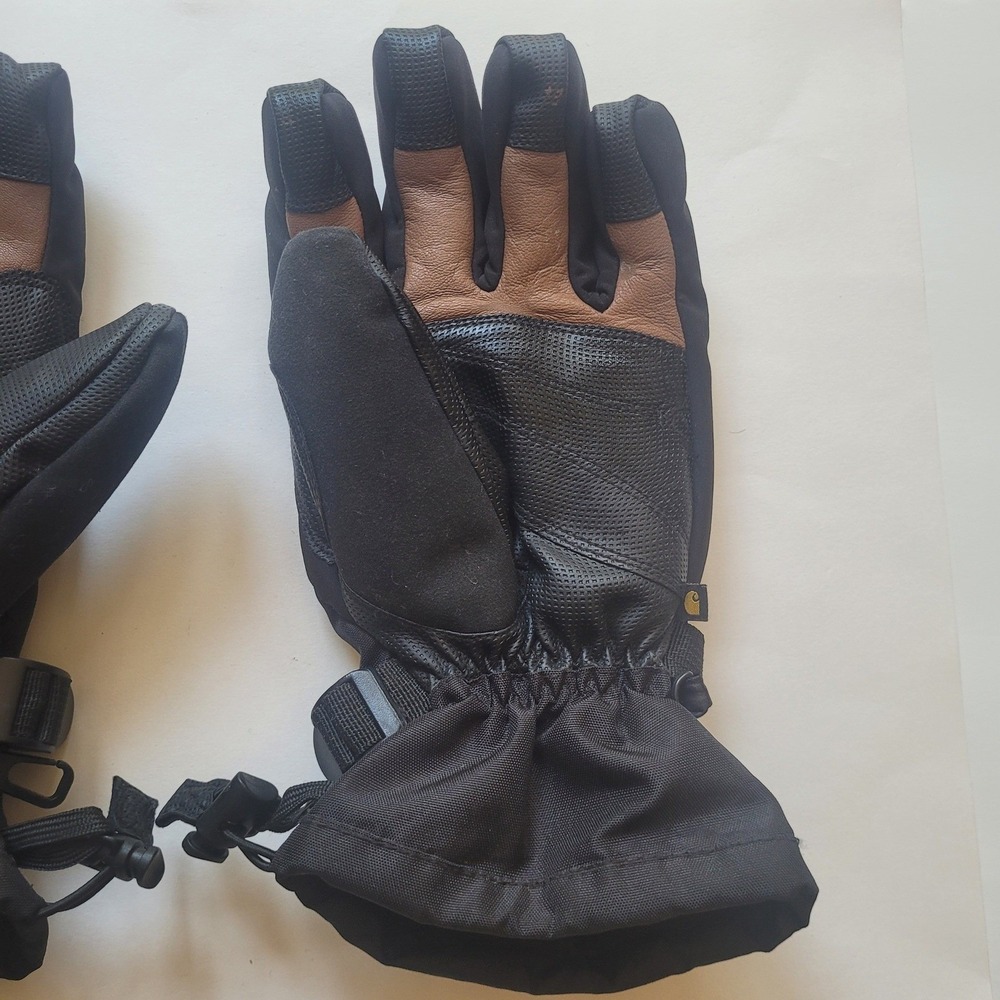 Carhartt Mens Black Storm Defender Insulated Gauntlet Gloves XL - Picture 5 of 7